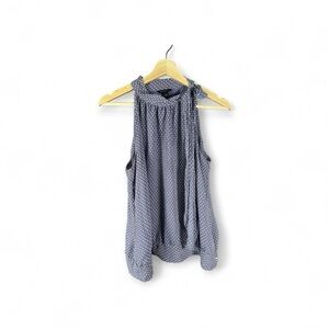 Banana Republic Purple & White Polka Dot Blouse